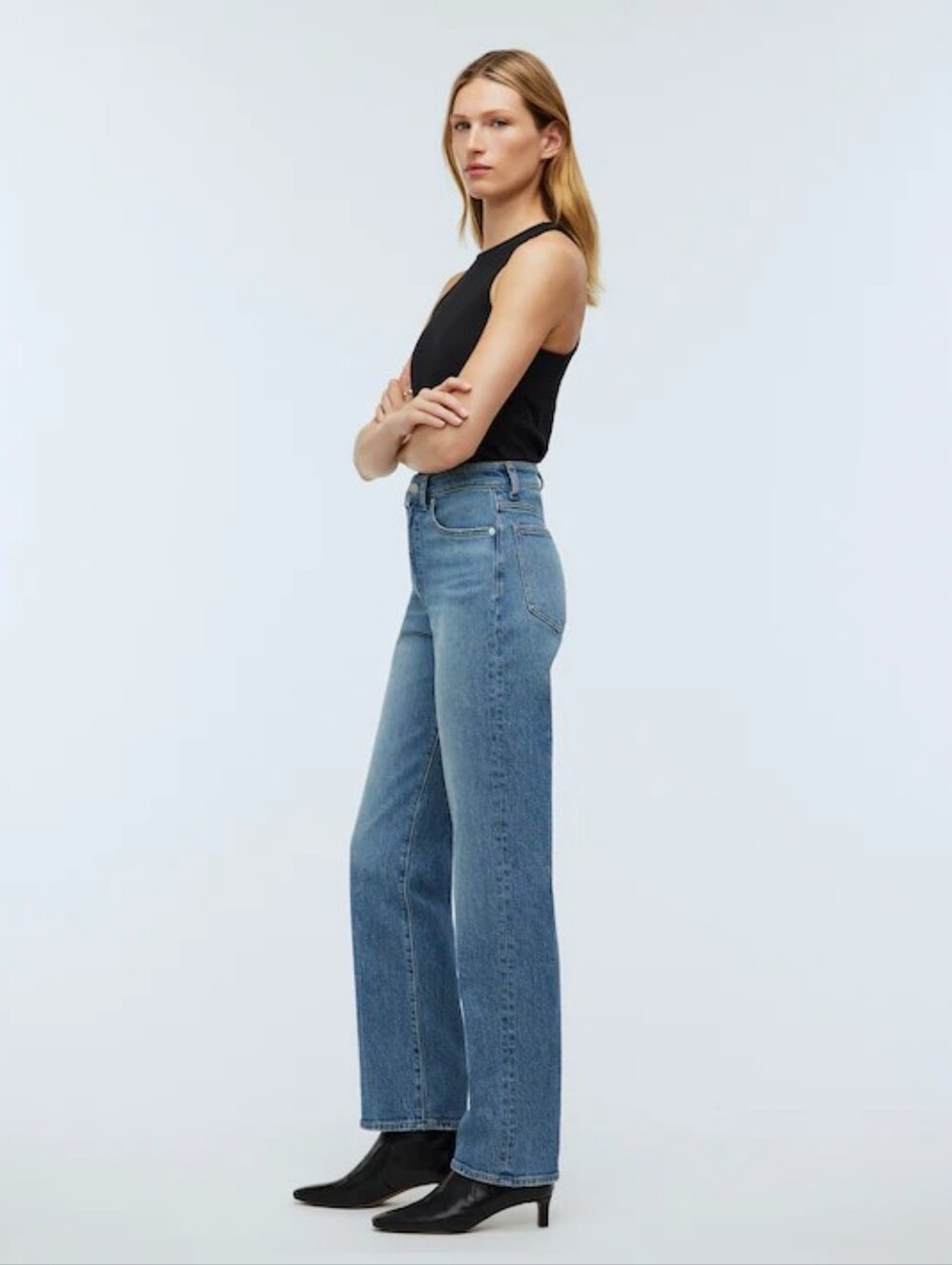 Madewell The '90s Straight Jean 26W In Rondell Wash